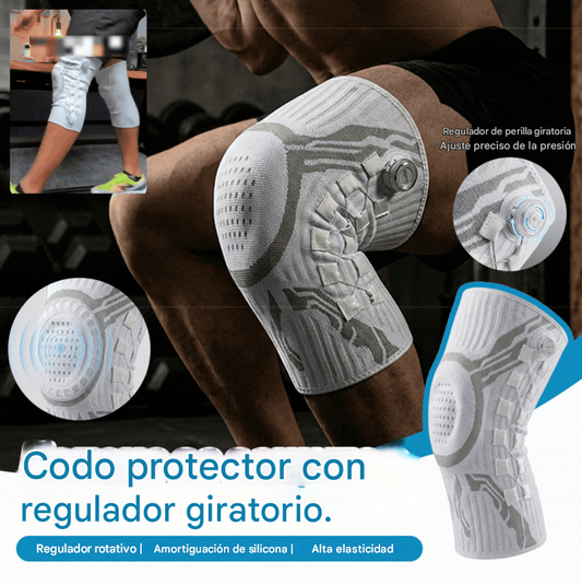 🦵🦵Rodillera deportiva de compresión de silicona con soporte de resorte amortiguador para correr al aire libre y hacer ejercicio.