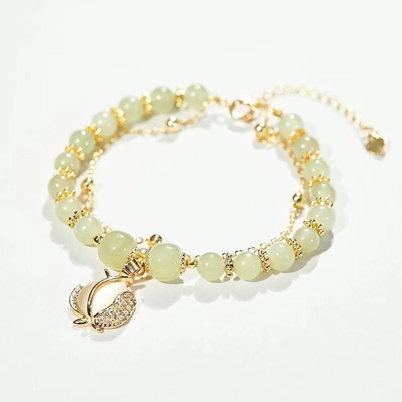 ✨【30%OFF】Nueva pulsera de jade hetiano de oro de 14 quilates