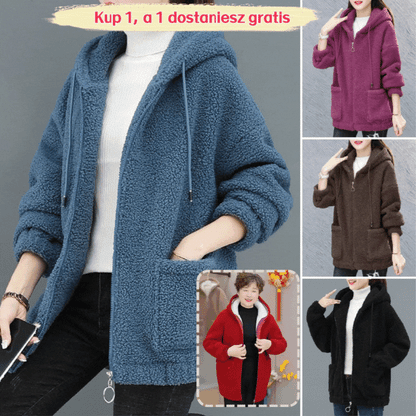 🔥🔥 【M-4XL】 2025 jesienno-zimowa nowa moda damska polarowa kurtka z kapturem
