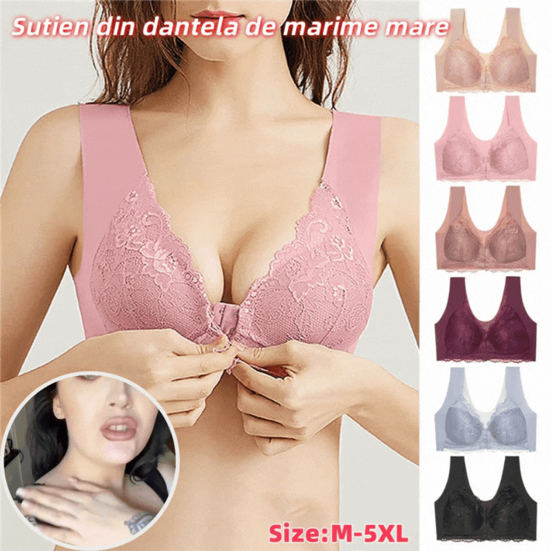 ✨【3ks】Velká velikost, sexy podprsenka bez kostic s otevřeným zadkem a krásným střihem