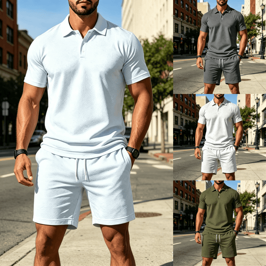 [Oferta por tiempo limitado]【S~3XL】Traje de pantalón corto de manga corta para hombre