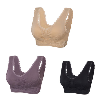 👙【3piezas】 Sujetador anti-caída con cierre lateral y diseño cruzado – Cómodo y moldeador ✨