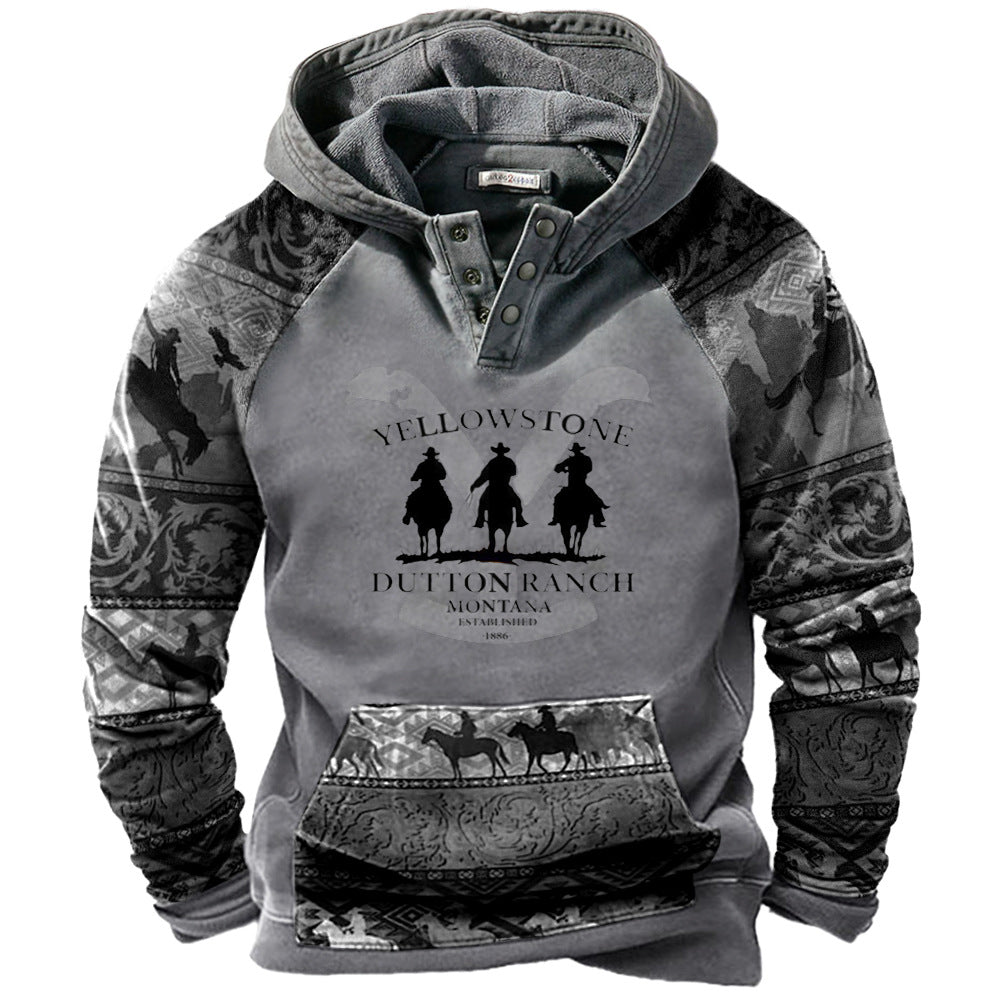 【🔥Τοπ πώληση】Ανδρικό 3D μακρυμάνικο φούτερ 2023 Φθινοπωρινό Χειμώνα Ανθεκτικό στο ζεστό κρύο