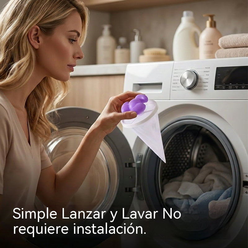 🌀6 piezas 25€✨ Filtro Flotante para Lavadora – Atrapa Pelusas, Cabellos y Pelos de Mascota en Cada Lavado 🧺-4329047