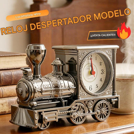 📢📢¡49% de descuento! ⏰Reloj despertador de locomotora de vapor modelo retro