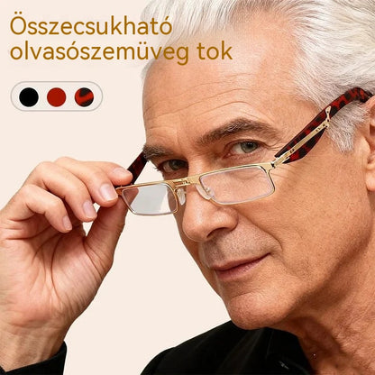 🔥【Vegyél egyet, kapsz egyet ingyen】Összecsukható olvasószemüveg kék fényszűrővel és tokkal - 4213408