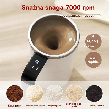 ☕❄️🌡️ Set šalica za kavu s mogućnošću ponovnog punjenja i automatskom magnetskom miješalicom 🔋⚡- 4198462
