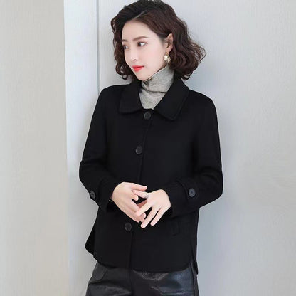 💕【S-2XL】 Nový zimní ležérní dámský vlněný kabát, módní a všestranný