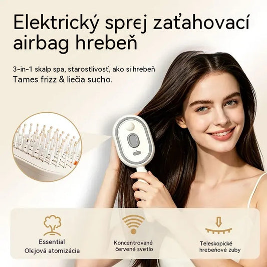 ⚡💨 【Sleva 50 %】Elektrický fén s masážním hřebenem a vzduchovým polštářem