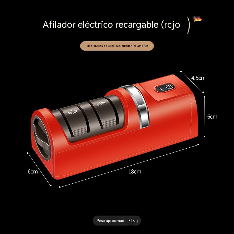 ⏳ ¡40% de descuento! 🔪 Afilador de cuchillos eléctrico inalámbrico multifuncional, recargable