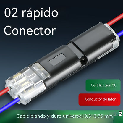 🏆Conector enchufable de doble cable con presilla de bloqueo