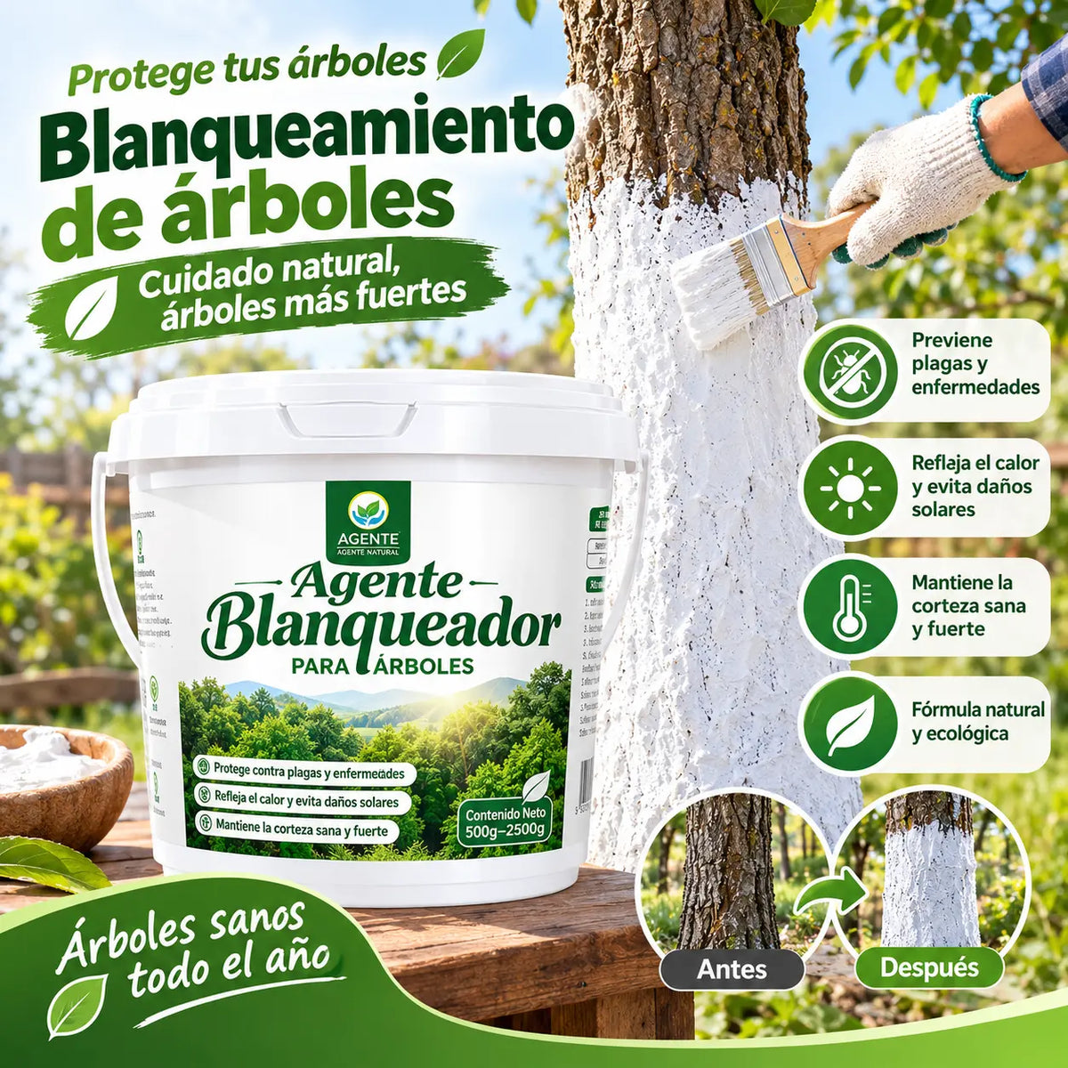 🌳【525ml】¡Doble protección para tus plantas este invierno! ❄️ Protección contra heladas + insecticida 🌱✨