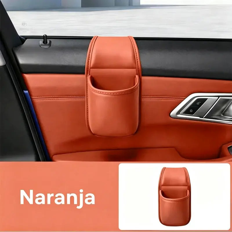 【2 unidades a 28 euros】🚗 Organizador de puerta para coche – Bolsillo de almacenamiento con soporte para vasos, colgante en la ranura de la ventanilla 🧺💧