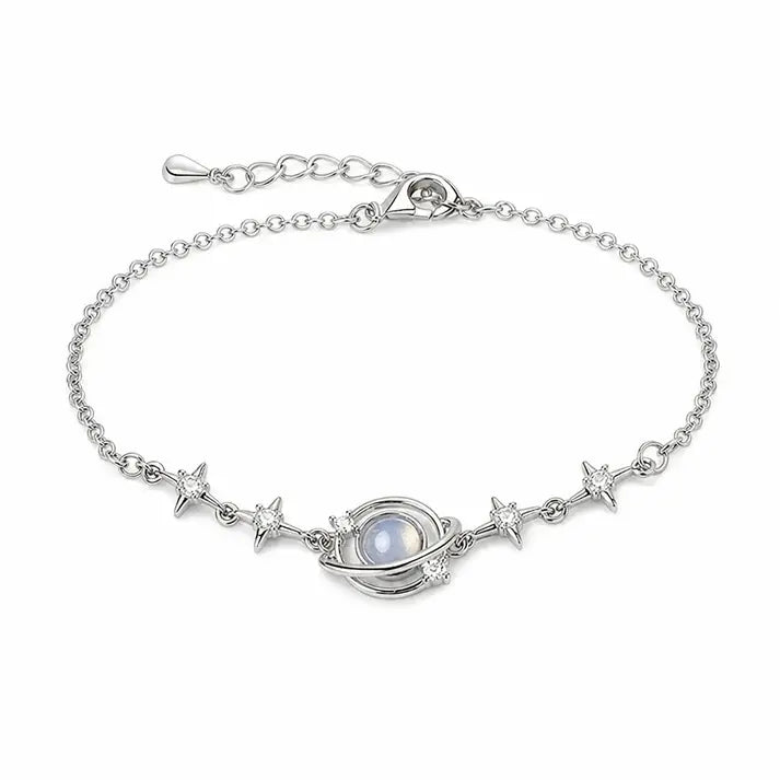 ✨【Compra 1 y llévate otro gratis】2 piezas 25euro💥 Pulsera de plata de ley S925 con temática «interestelar. Es hipoalergénica y delicada con la piel; un regalo exquisito para mujeres y niñas. 🪐