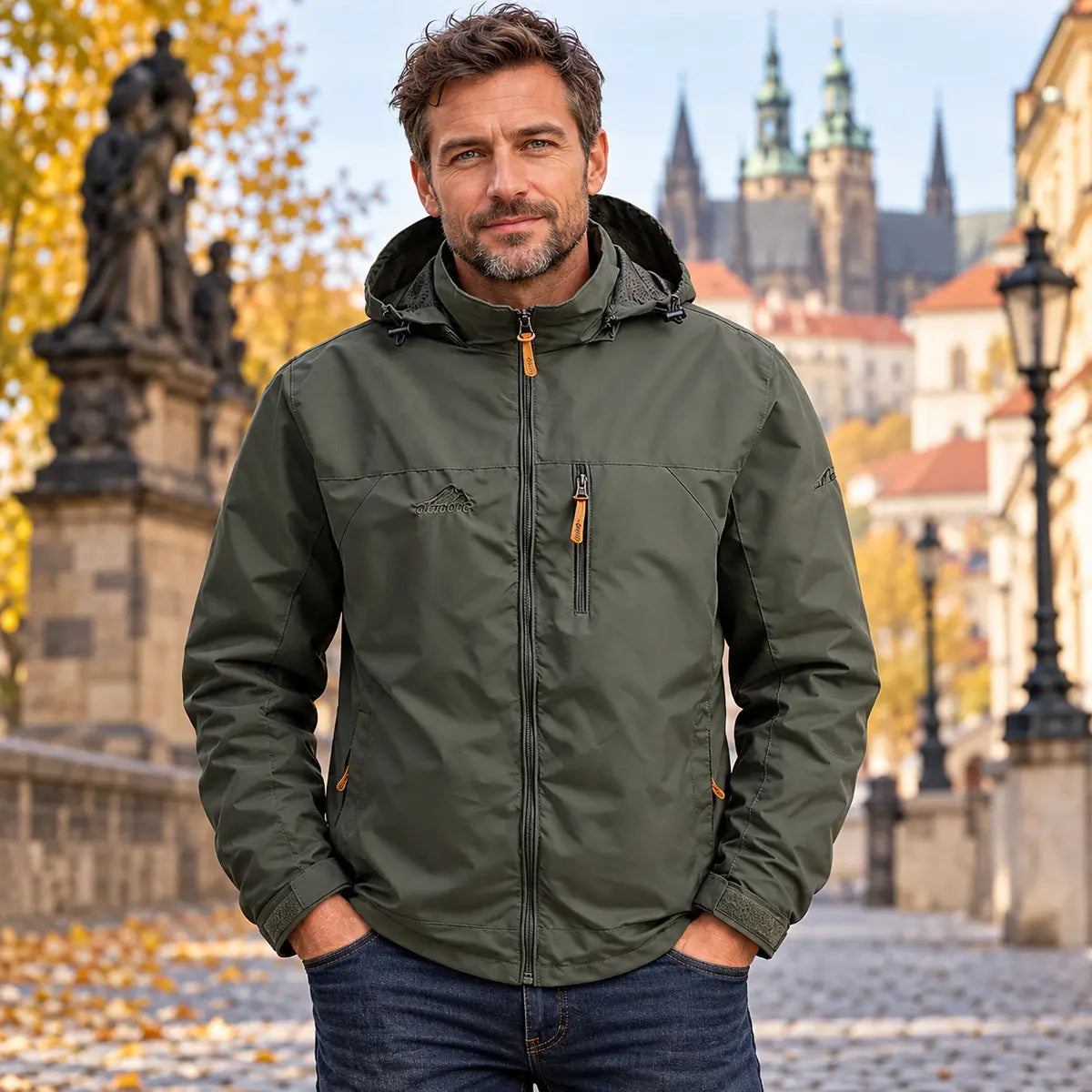 Velikosti M-5XL  🧥 Pánská outdoorová bunda s kapucí, volný střih, časově omezená nabídka