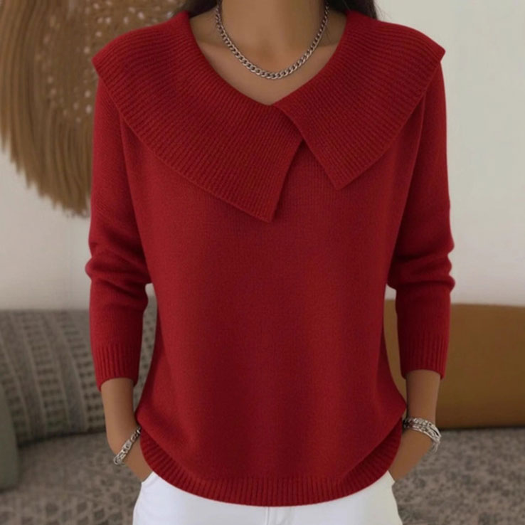 🧶 Damen pulover s kragenom 2025, slobodan, stilan, smanšujući, univerzalni - 4189396