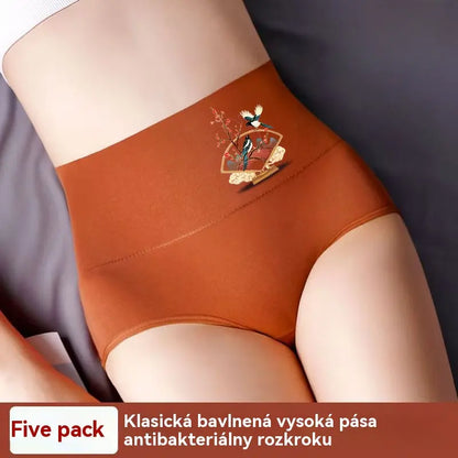 💖 Poslední den s 50% slevou – 【6 kusů】 – kalhotky s vysokým pasem a zvedajícím efektem, z kvalitní bavlny ✨️ (40–100 kg)