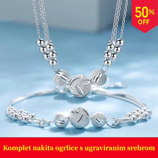 【🎁Kupi 1, dobij 1 besplatno】🔥【Ogrlica + Narukvica】✨Komplet nakita ogrlice s ugraviranim srebrom-4168329