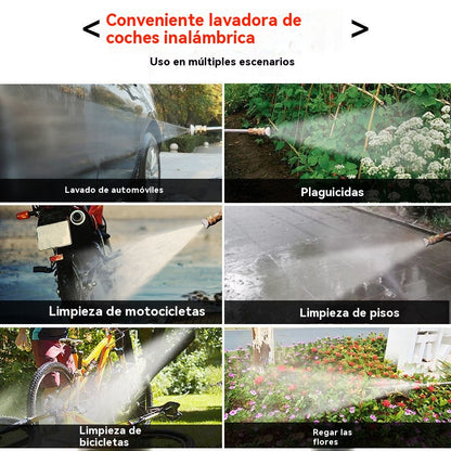 🔥Set de 9 piezas🔥🚗Pistola de agua portátil multifuncional de alta presión💦
