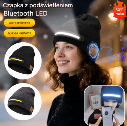 🔥🧢Ładowane czapki z LED i Bluetooth, utrzymujcie ciepło💡-4170626