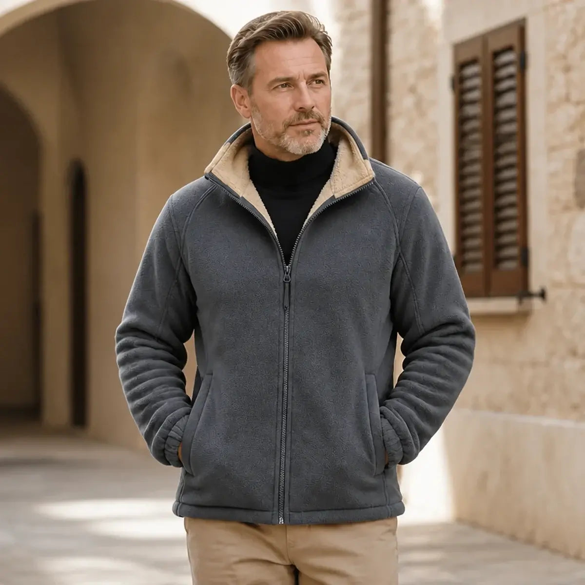 【M-6XL】imní bunda z polar fleecu pro větší velikosti, módní teplá bunda