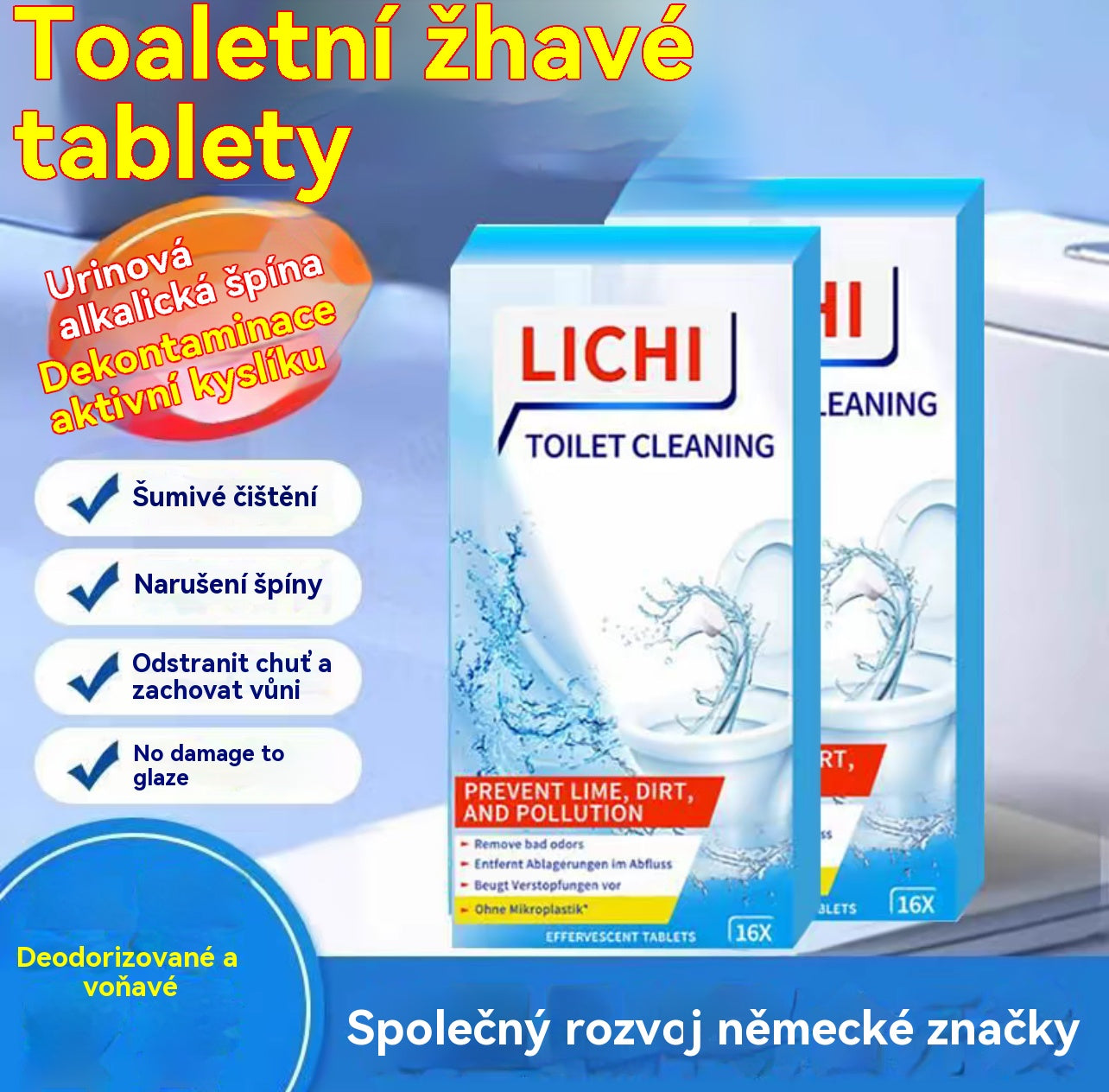 🌟【Kupte 2 a získejte 1 zdarma】💦 Výkonná pěna na čištění záchodové mísy