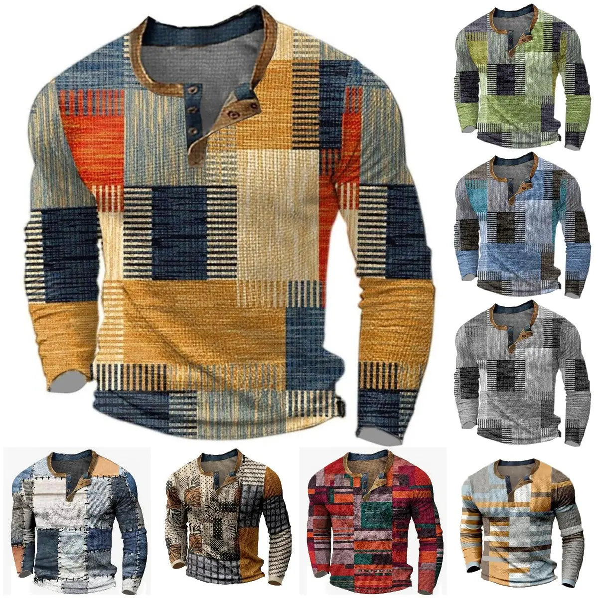 【Podzimní novinka – SLEVA 50 %】Pánské polo tričko s dlouhým rukávem a potiskem – Velikosti S–4XL