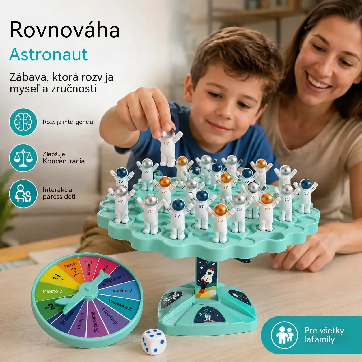 ✨🎁 Interaktivní vzdělávací hračka Astronaut Balance pro rodiče a děti