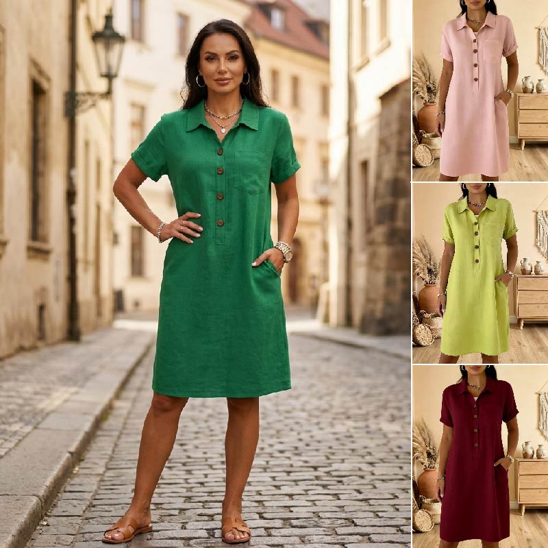⏳ Oferta ograniczona czasowo! ⏰【S-3XL】Wygodna letnia sukienka casualowa o wysmuklającym kroju, modna i uniwersalna.