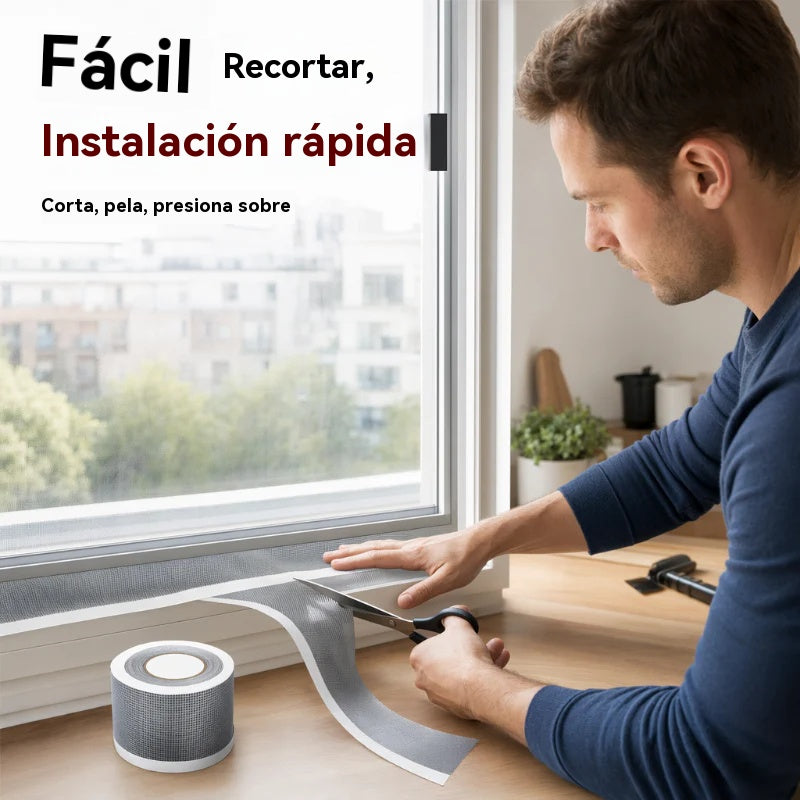 🔥Compra 1 y llévate 1 gratis🔥🪟✂️ Cinta para reparar mosquiteras: solución instantánea contra insectos 🦟🛡️