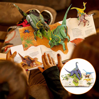 【50% OFF】🔥【Compra 1 y llévate 1 gratis】📕 Enciclopedia de dinosaurios prehistóricos en 3D Libro desplegable Enciclopedia de dinosaurios