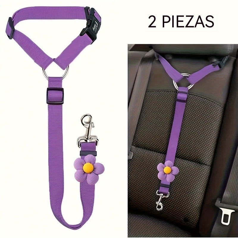 [2 pieza 23 euros] Cinturón de seguridad para perros y correa para pasear (2 en 1)