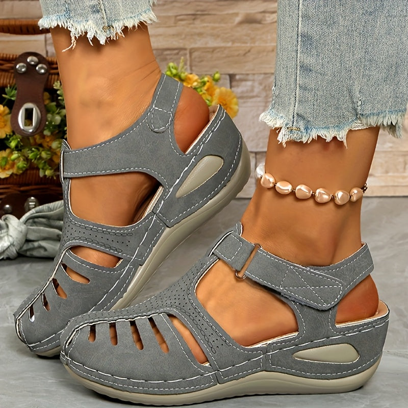 🔥【34-44】Dámské ležérní sandály na klínku, prodyšné a pohodlné