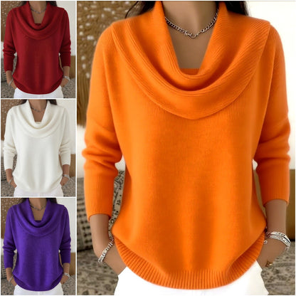 🔥🌷【S-3XL】⛄✨2025 Nova popularna modna ženska jednobojna pletiva-4166129