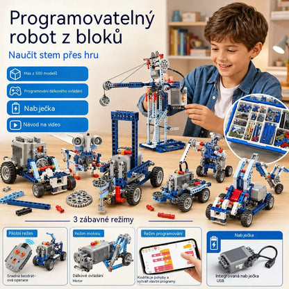 🔥【312 kusů】🤖🧩Elektrický stavebnicový robot pro děti