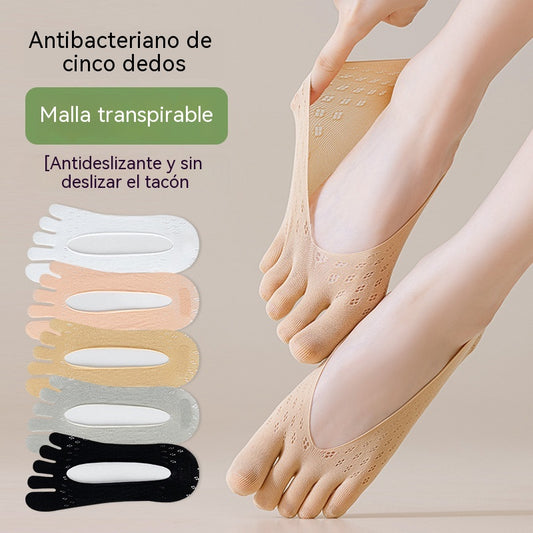 【Compra 5 pares y llévate 5 gratis：10 pares】🔥¡Producto estrella!🥳 Calcetines unisex invisibles con dedos que se adaptan a la forma del pie.