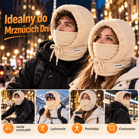 🔥Gorro cálido para exteriores con forro polar: tres en uno