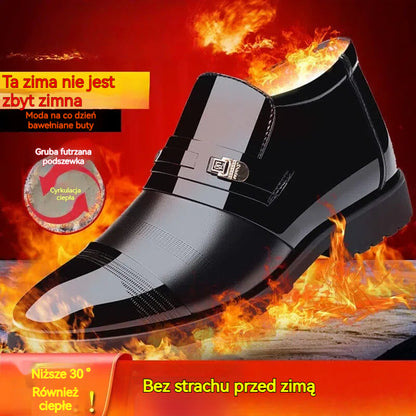 [38-44]⛄ Nowe męskie zimowe buty z prawdziwej skóry z wewnętrzną wyściółką z wełny, miękkie i wygodne buty do wolnego czasu-4169526