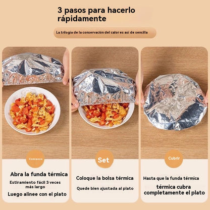 🔥🔥【50/100 piezas】🍎🔥 Cubierta térmica de papel de aluminio apto para alimentos
