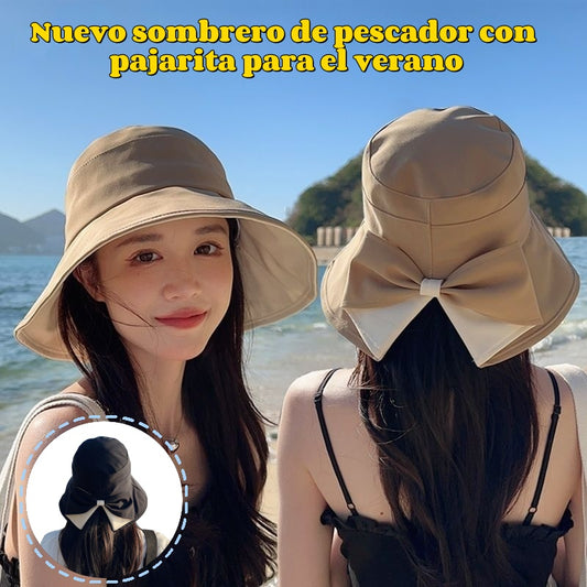 🎀🎀 50% de descuento 👒 | Gorro retro con lazo: plegable y transpirable, un básico para el verano-4298924