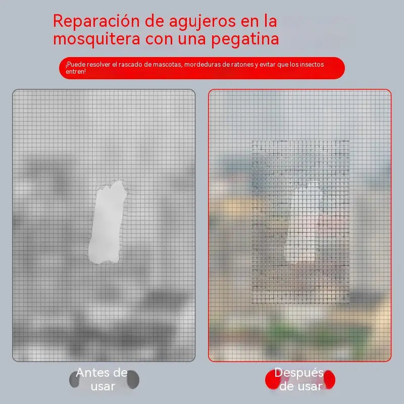 【Compra 5 metros y llévate 5 metros gratis.】[🔥10 metros 23 euros] Reparación de agujeros en mosquiteras con cinta adhesiva, reparación de malla de acero inoxidable.