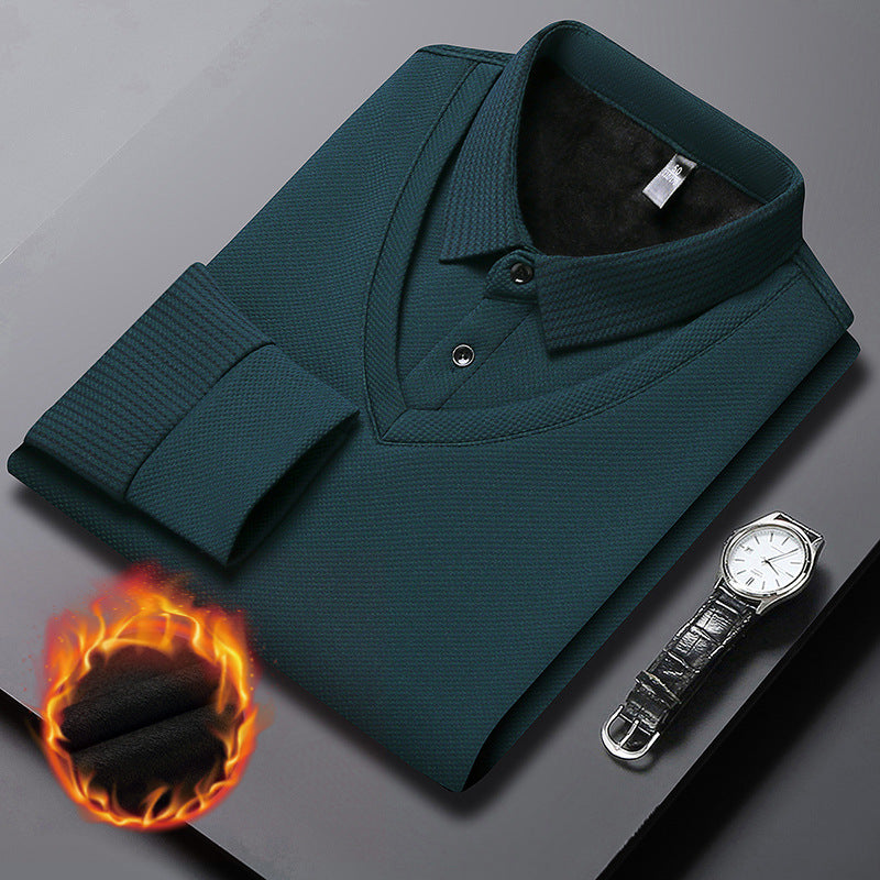 【M–4XL】 Dvoudílné tričko POLO s falešnými patchworkovými pruhy