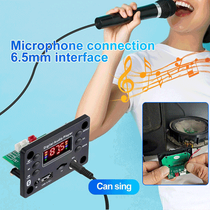 🎵 Bluetooth reproduktor, zesilovač a DAC s bezdrátovým dálkovým ovládáním, USB připojením a nahráváním 🎙️