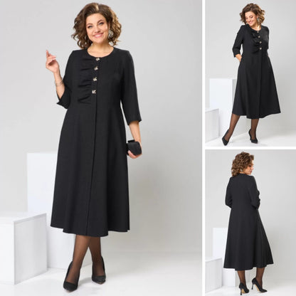 🍁【S-5XL】💞2025 wysokiej jakości modna i elegancka nowa długa sukienka na jesień i zimę