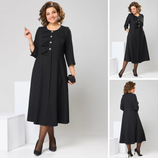 🍁【S-5XL】💞2025 wysokiej jakości modna i elegancka nowa długa sukienka na jesień i zimę