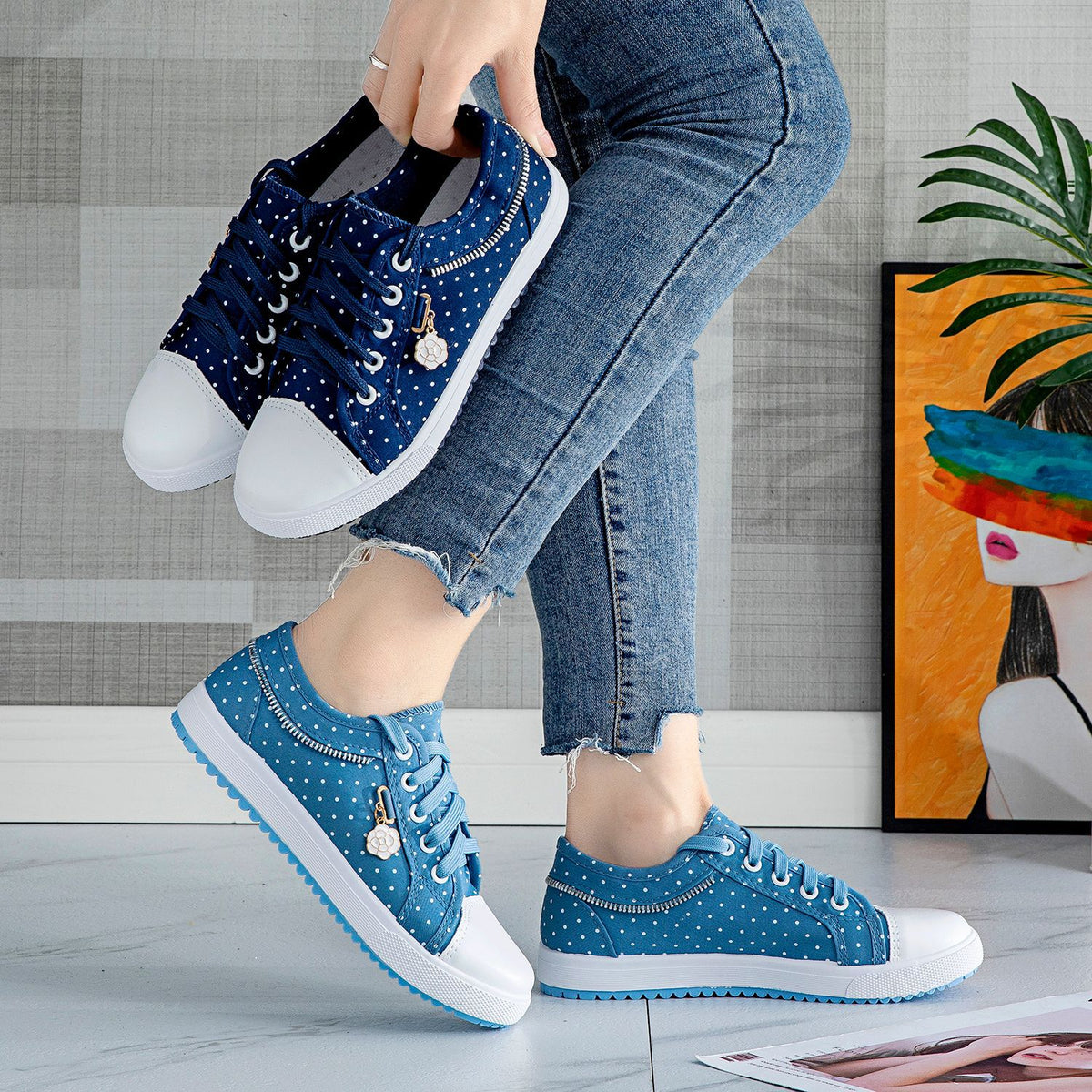 💕【35-42】2026 módní šněrovací ležérní plátěná obuv