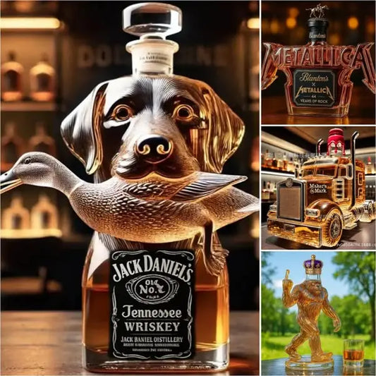 🥃Sada whisky lahví s vtipným designem (300–330 ml)｜10 kreativních a originálních modelů｜Originální dárek a stylová dekorace do baru