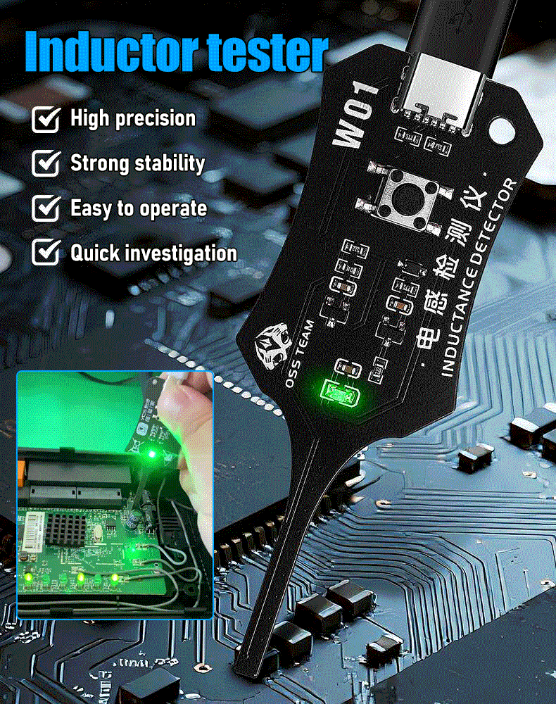 🧰🚗 Probador de inductancia OSS, una herramienta de prueba para la reparación de teléfonos móviles.