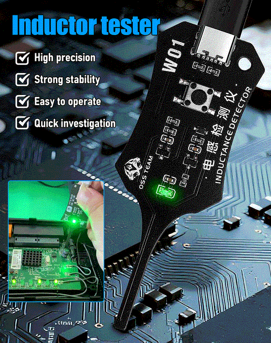 🧰🚗 Probador de inductancia OSS, una herramienta de prueba para la reparación de teléfonos móviles.