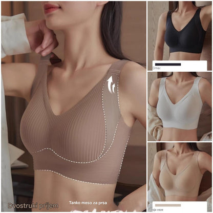 🔥🏆【1 set od 4 komada】【M-3XL】2026 ženski bešavni grudnjak bez žica ❤️uper antibakterijski, udoban i brzo se suši-H - 4200544